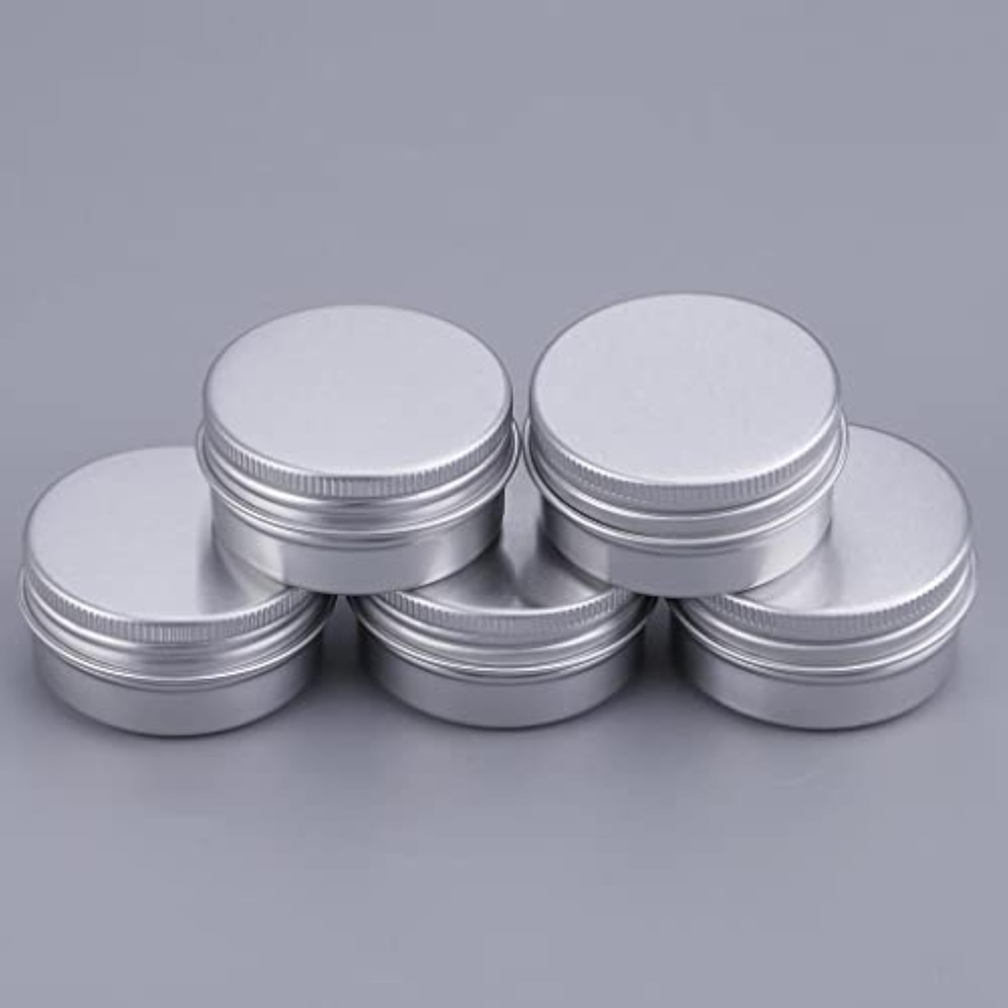 2x5 Pieces Aluminum Lip Balm Jar Containers, 30ML