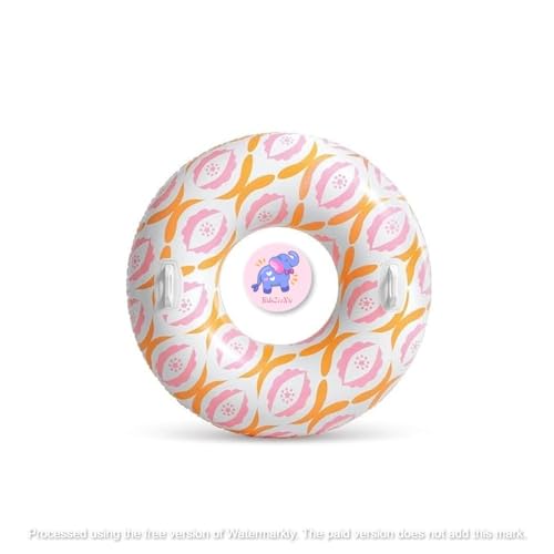 Image of Timeless Print 45IN Inflatable Swimming Rings| Round Floater with Handle for Safety |Swim Tube for Kids 9+ & Adult| Pool Floating Lounge for Pool Party, Lake, Beach | Swimmer Training Aid