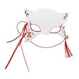 GALPADA Máscara De Fox Cosplay De Media Cara Para Fiesta De Halloween Carnavalescos Disfraz Japonés y Accesorio De Baile