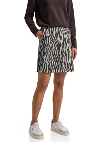 Jupe Jacquard zèbre Street One marron foncé 34 jupe droite en maille tissée pour femme