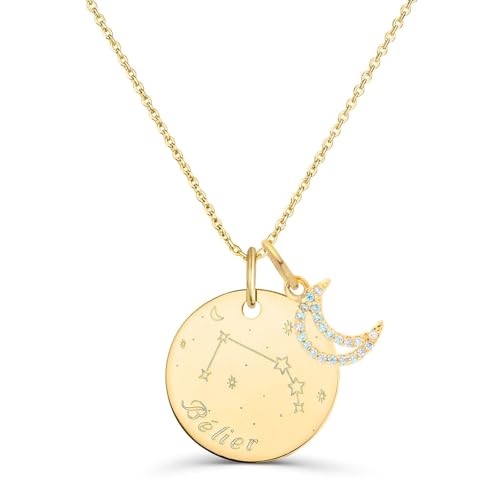 Collier personnalisé astro et lune : idée cadeau femme pour Noël