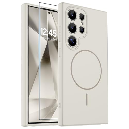 zapica Magnetic for Samsung Galaxy S24 Ultra Case, Creamy White