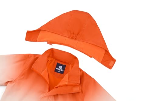 Image of MGEOY Kids Rain Jacket, Waterproof Lightweight Hooded Windbreaker for Boys Girls 4-14Y