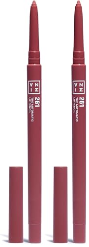 Crayon a Lèvres Waterproof 3INA 261 Nu foncé mat longue tenue lot de 2 liner