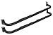 UltraBlack Powder Coated Steel; Side Steps; 3 in. Round
