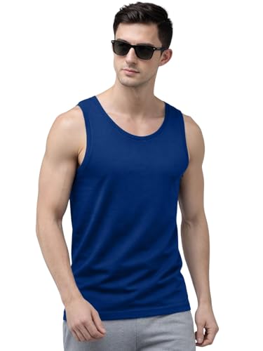 Image of Veirdo Men's Sleeveless Cotton T-Shirt, Solid Plain Sando for Beach Wear, Casual Wear & Summer Comfort, Comfortable Fabric (Sizes S to 2XL) (Pack of 3)