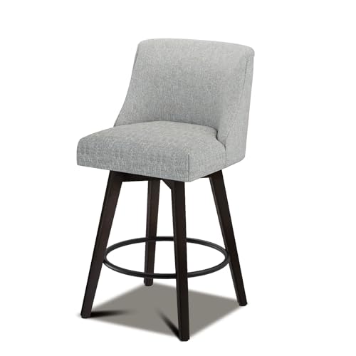 Image of 26 inch Counter Height Swivel Bar Stools, Set of 2, Light Grey