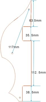 Pick Guard For Compatible Hofner Bass Lefthand Style Guitar Pickguard Scratch Plate (3-Ply Black)