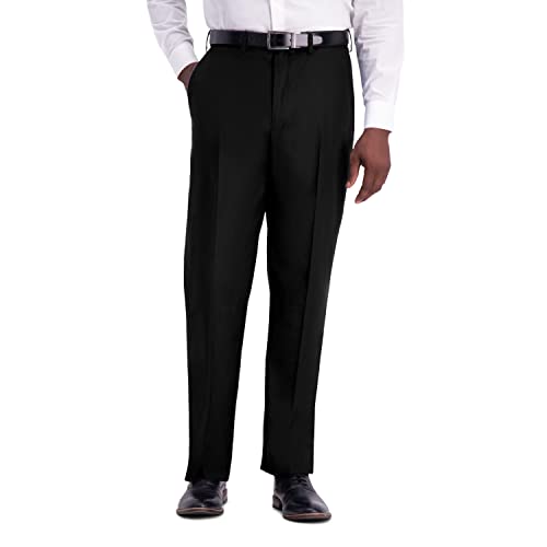 J.M. Haggar Men\'s Premium Classic & Straight Fit Suit Separate Pant-Reg. and Big & Tall Sizes, Black, 44Wx30L