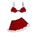 inhzoy Disfraz de Papá Noel para Hombre Conjunto de Lencería Terciopelo Sissy...