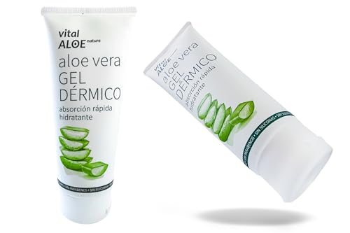 Gel Dérmico Aloe Vera 2x200ml | Hidratación Profunda y Calmante | Aloe Vera Ecológico de Canarias | Fórmula Vegana, Sin Parabenos | Rápida Absorción para Todo Tipo de Piel