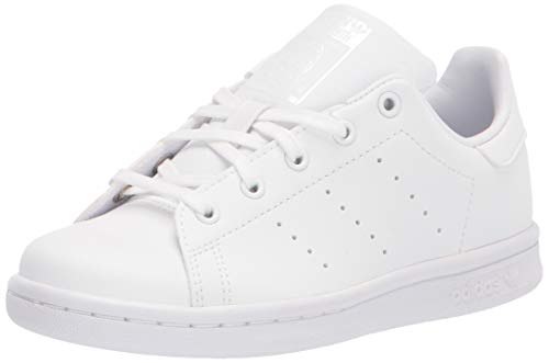 adidas Originals Stan Smith (End Plastic Waste) Sneaker, White/White/White, 1 US Unisex Little Kid