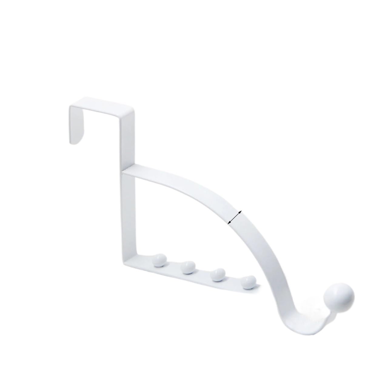 Sunrrafck White 1Pcs Over The Door Hook Hanger Coat Hat Household Holder Storage Multi-Purpose Organizer Hooks Bag Organization(White)
