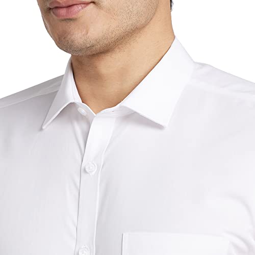 Image of Park Avenue Men's Pure Cotton Solid Pattern Slim Fit Semi Cutaway Collar Full Sleeve Formal Shirt