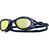 TYR Special Ops 2.0 Swim Goggles with Polarized, Anti-Fog Lenses, For Men and Women, Gold/Navy