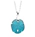 Handmade in Hawaii,"deep ocean blue" sand dollar sea glass necklace, (Hawaii Gift Wrapped, Customizable Gift Message)