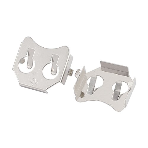 Aexit 20Pcs Batería botón de litio CR1220 CR1225 tono plateado miniatura 2