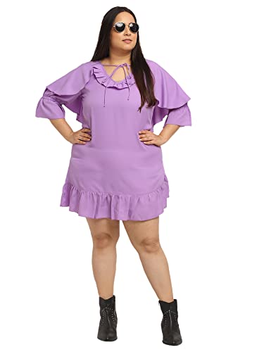 Image of Flambeur Women's Crepe Fit and Flare Knee-Length Dress
