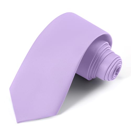 UETLRO Lavender Ties Ties For Men Solid Pure Color Formal Neckties 3.15 (8CM) Mens Tie Gift Box