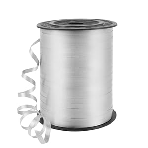 HimBen Ringelband silberfarben für Geschenkverpackungen