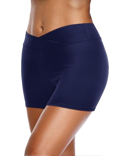 Image of Yonique Womens Swim Shorts Bathing Suits Bottoms Swimsuit Bottoms(Available in Plus)