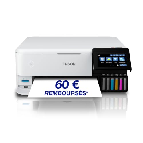 Imprimante photo A4 EcoTank ET-8500 avec réservoir d’encre et Wi-Fi