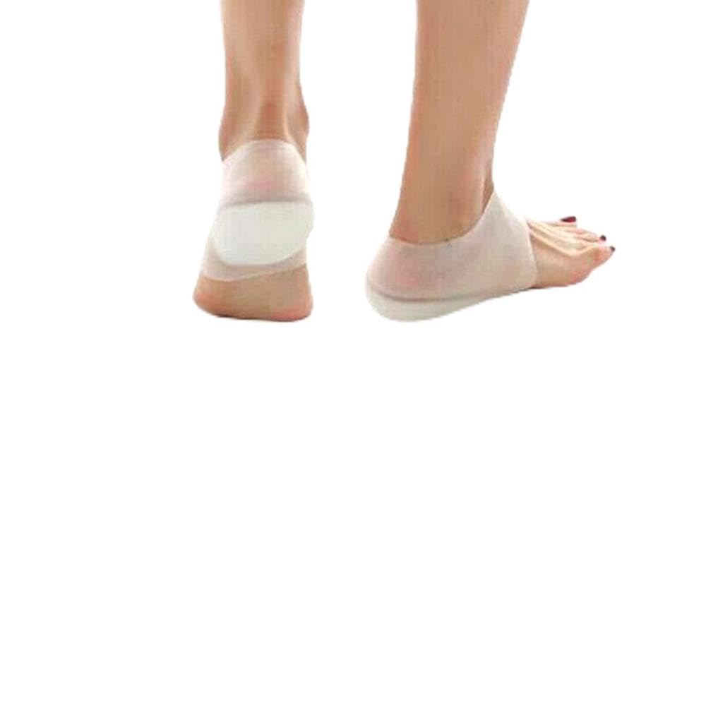 1 par de plantillas de gel. Plantilla interior invisible. Conjunto de talón de silicona. Cojín suave para los pies. Almohadilla de altura interior. Almohadilla de talón unisex. Plantilla de calcetín
