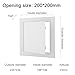 ABS Access Panel for Ceiling or Wall Installation – White Decorative Inspection Port with Low-Profile Design, 100x100mm to 300x300mm Opening Sizes, for HVAC/Plumbing/Electrical Use(200x200mm)