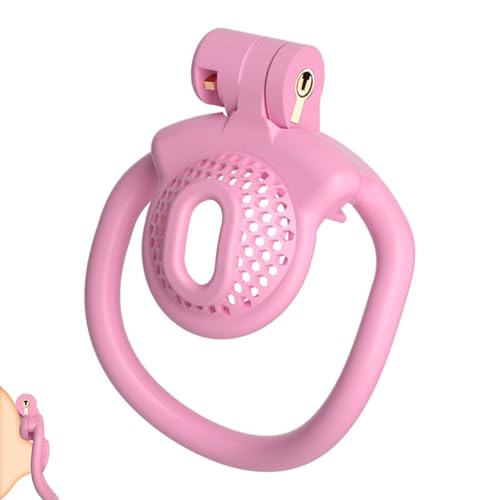 Genérico Negativo Jaula de Entrenamiento de Resina Masculina con Agujero para Respirar-Soporte-Accesorios-EShlZ18 (Rosa, Positivo)