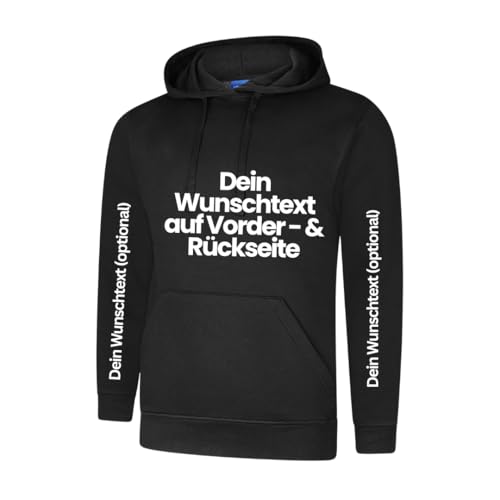 FLOCKex Marken Kapuzenpullover Hoodie mit Wunschtext - Front und...