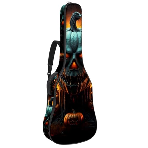 Housse pour guitare acoustique étanche à motif citrouille pour vos déplacements musicaux d'automne