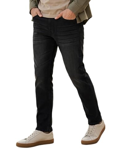 Image of Urbano Fashion Men's Mid Rise Slim Fit Washed Jeans Stretchable