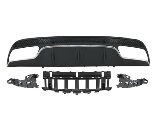 Difusor trasero negro con tubos de escape para Benz Clase C W205 Sedan