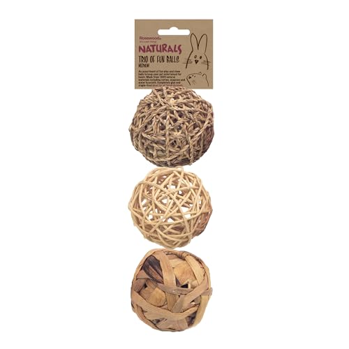 Rosewood Naturals Trio of Fun Balls (3pcs) Small Animal Toys