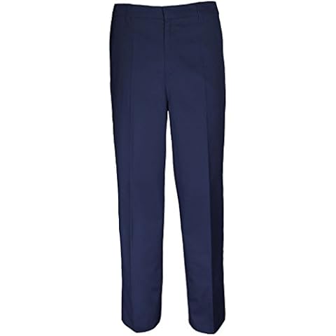 Pro5 Girls' School Uniform Skinny Pant Black/Navy/Khaki 4~14 (4, Navy) Cover