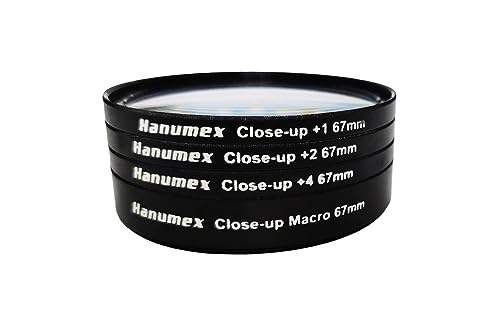 Image of Hanumex 67mm Close-up Filter Kit Macro Filter Accessory with Lens Filter Pouch for Professional Photographer for Canon Nikon Sony Pentax Olympus Fuji DSLR Camera Included Filter 4 Pics(+1,+2,+4,+10)
