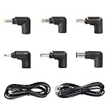 Universal Multi-Function Power Cable with 6 DC Headers Cable USB A|C to 3PIN Plug Tip Connector 90W Laptop AC Power Adapter for Hp Dell Asus Acer Lenovo and More, DC 19V 19.5V