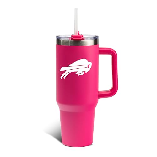 Image of The Memory Company Officially Licensed NFL - Buffalo Bills 40oz Pink Game Day Tumbler with Team Logo