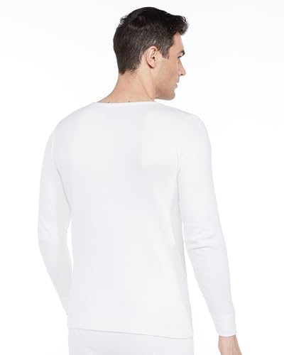 Amazon Brand - Symbol Men's Full Sleeve Thermal Top | Winter Wear | Body Warmer Vest (SYM-M-A24-THV-2000_White_XL) - Image 2 thumbnail