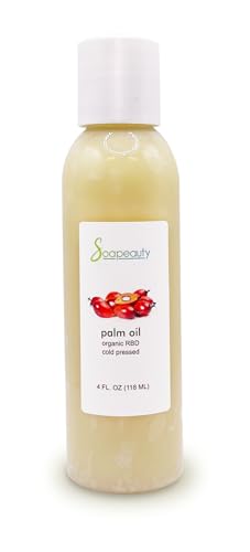 Image of Soapeauty Palm Oil RBD - 100% Pure, Cold-Pressed, Non-Hydrogenated & Sustainable for DIY Soap, Creams & Lotions - Rich in Vitamin E - 4 fl oz