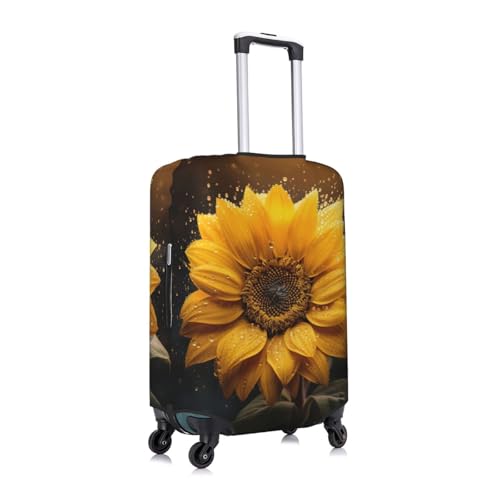 Beautiful Sunflower 4 Tsa Approved Luggage Cover For 18-32 Inch Suitcases Scratch-Resistant Stretch Luggage Cover3