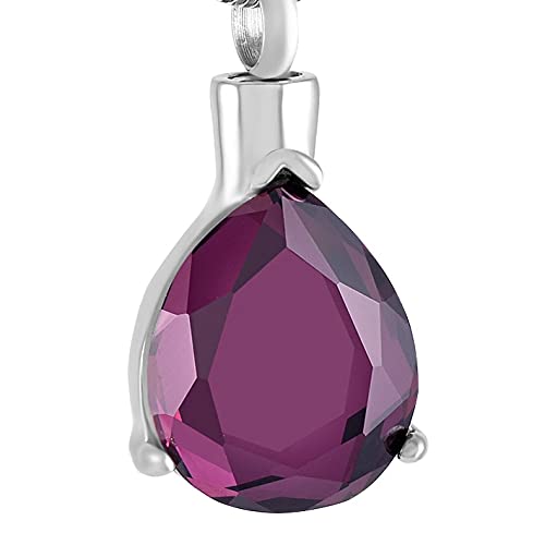 Souvenir de cendres collier urne d'exception en acier inoxydable et cristal précieux
