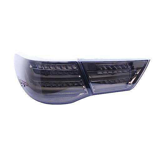 NROVENMIL Lámpara trasera de estilo compatible con luces traseras Toyota Reiz 2010-2012 compatible con lámpara trasera LED Mark X LED DRL señal freno marcha atrás accesorios for automóviles(Smoke)
