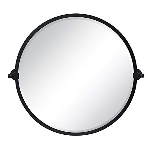 Tehome26circlepivotbathroommirrorinmattblackmetalframeroundtiltingbeveledvanitymirrorsforwall  Urban Country Home Decor Tehome 26 circle pivot bathroom mirror in matt black metal frame round tilting beveled vanity mirrors for wall  urban country home decor