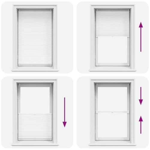 Store plissé 80x100 cm blanc en tissu haut de gamme durable - 7