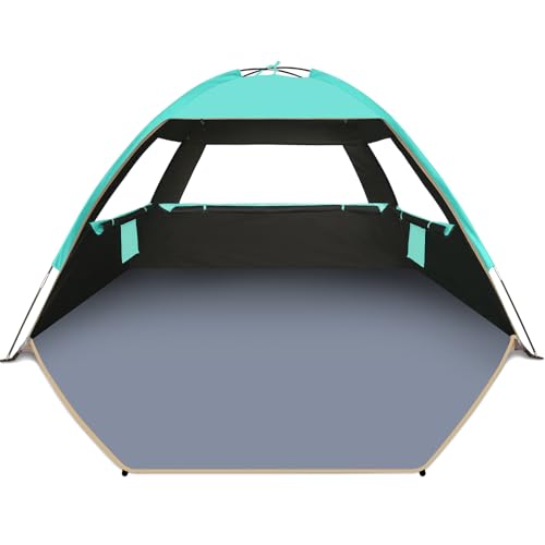 Gorich Sun Shelter Tent for 3-10 Person with UPF 50+ UV Protection, Lightweight & Easy Setup Beach Shade Canopy, Portable Shade Tent Cabana