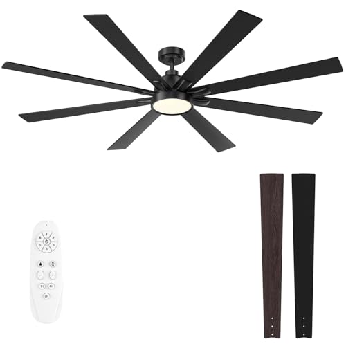 Autoday 72 Inch Large Ceiling Fans with Lights and Remote