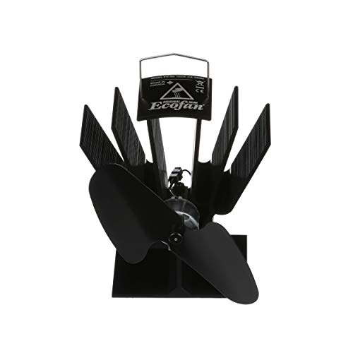 Ecofan Original Mini, 815Caxbx, Classic Styled, Heat Powered Wood Stove Fan, 85 Cfm, Black 6.5"Blade #TOP3