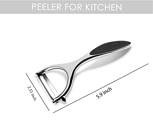 Panchhi Store Vegetable and Fruit Peeler Multipurpose Use for Kitchen Stainless Steel Blades Set of 1