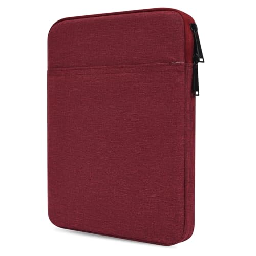 Image of Tablet Sleeve Bag for 2025 11 inch iPad A16, 11 inch iPad Air M3 M4 / 10.9 inch iPad 10th / Pro 11 M4, Galaxy Tab A8 10.5 inch Case Pouch, Fit Apple Smart Keyboard, Wine Red